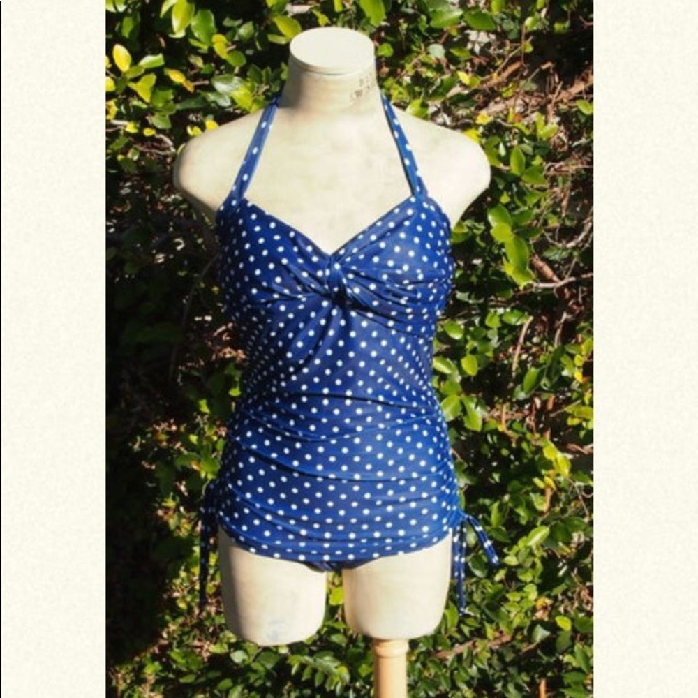 Two-piece halter top swimsuit